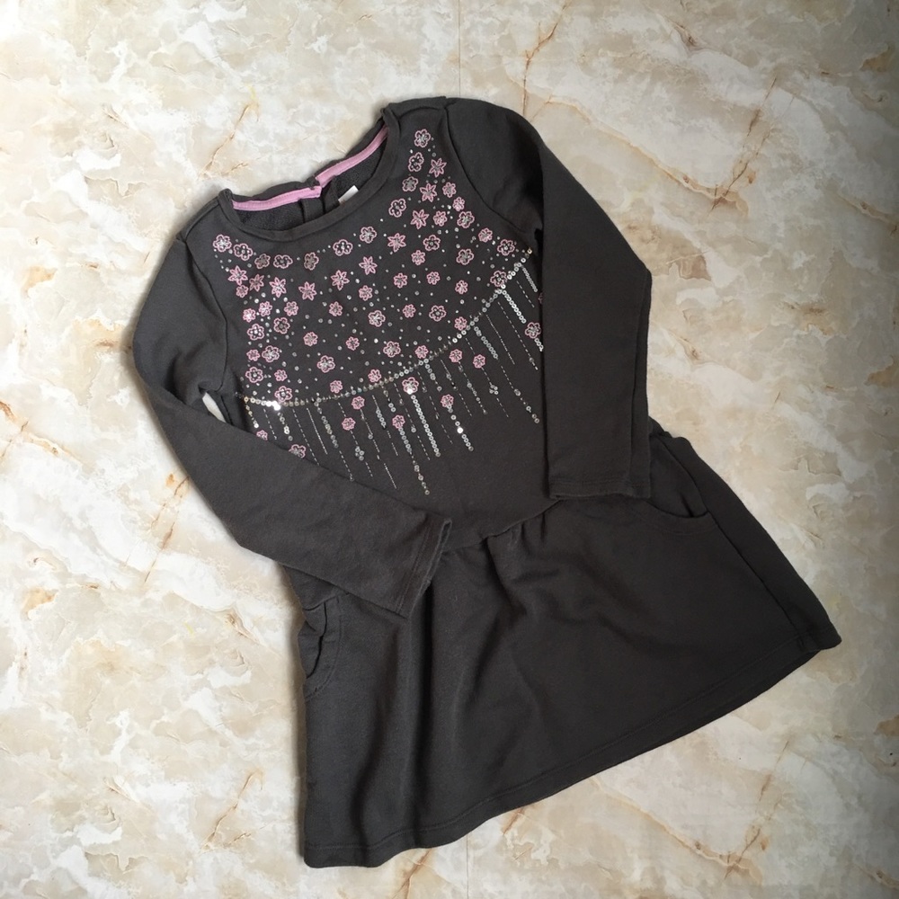 Gymboree grey, sequin tunic, girls 5/6